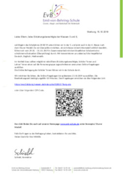 Elternanschreiben Churer Modell Evaluation